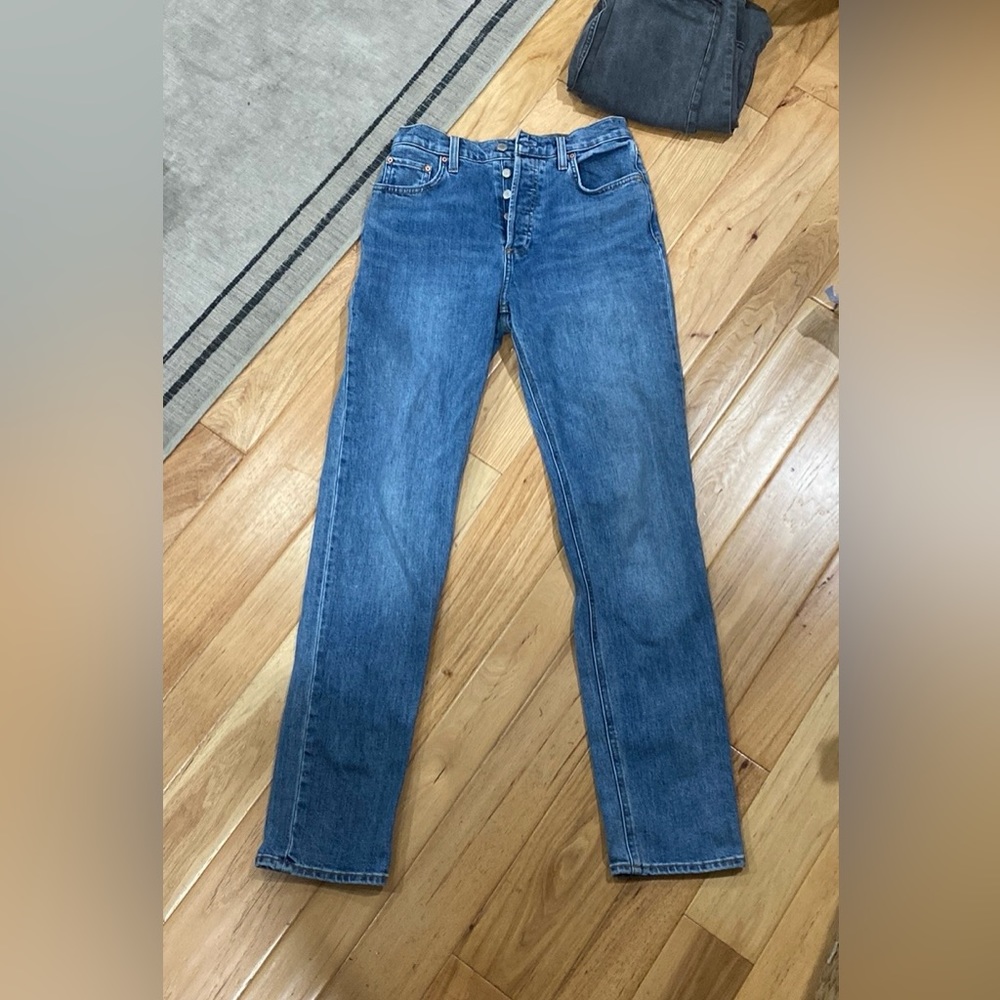Denim Forum Jeans 90’s hi-rise drainpipe slim. Size 26
